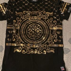 Black and Gold Graphic T-Shirt